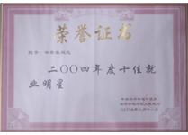 毕素英荣获2004年度十佳就业明星